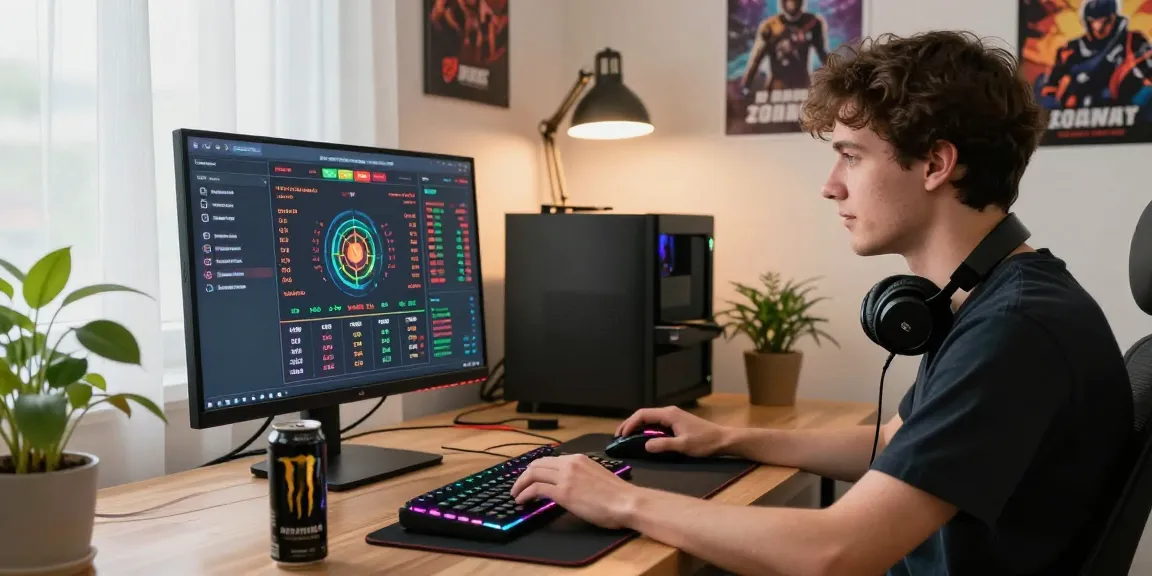 토토사이트 검증 먹튀스팟 gamer engaged with online betting platform in a modern home office.